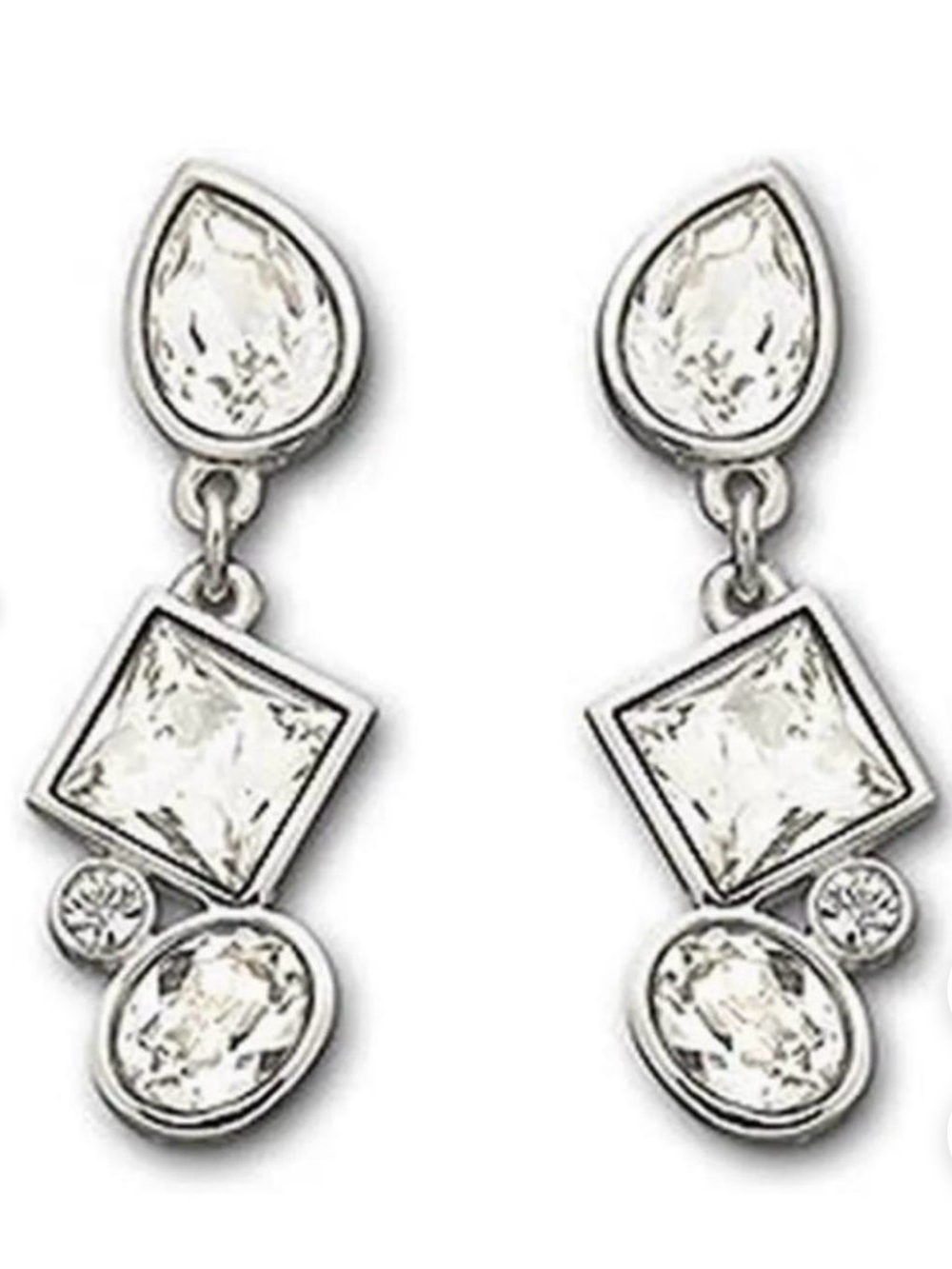 Swarovski Dream Collection Drop Geometric Design Earrings